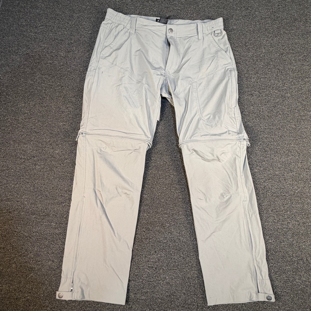 CQR Convertible Pants Mens 36W TXP305 Sage Green Ripstop Zip Off Cargo EUC